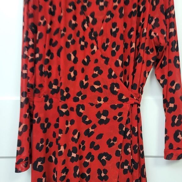 Cabi red leopard siren wrap dress, xxl - Picture 7 of 14